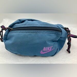 Nike Blue belt Bag with purple Logo